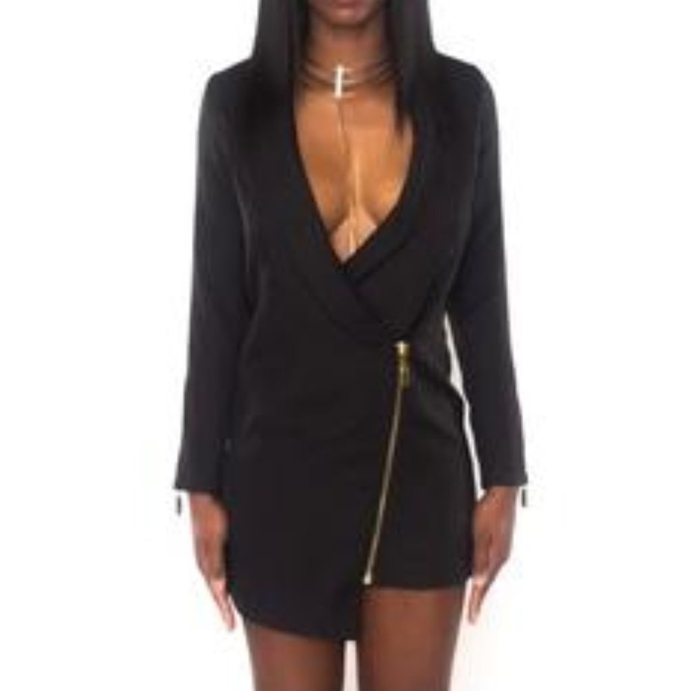 Waiting List Fitted Tux Dress